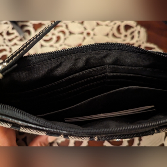 Coach 47706 Large Signature Stripe Wristlet Bag Clutch - Picture 9 of 9